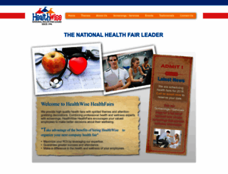 healthwisehealthfairs.com screenshot