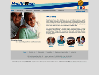 healthwisehomesolutions.com screenshot