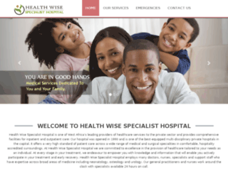 healthwisespecialist.com screenshot