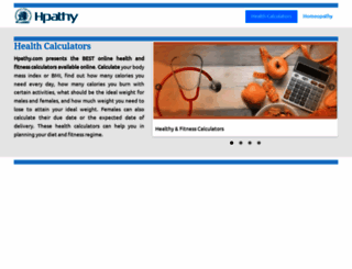 healthycalculators.com screenshot