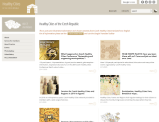 healthycities.cz screenshot