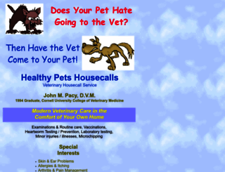 healthypetshousecalls.com screenshot