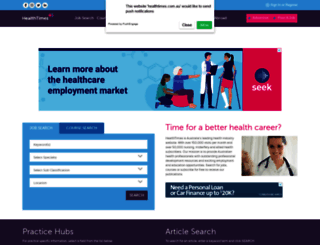 healthyresume.healthtimes.com.au screenshot