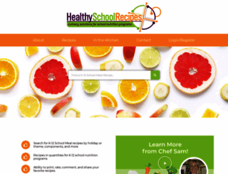 healthyschoolrecipes.com screenshot