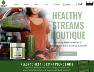 healthystreamsboutique.com screenshot
