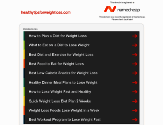 healthytipsforweightloss.com screenshot