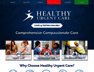 healthyurgentcare.com screenshot