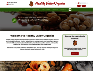 healthyvalleyorganics.com.au screenshot