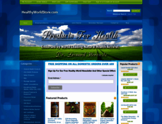 healthyworldstore.com screenshot