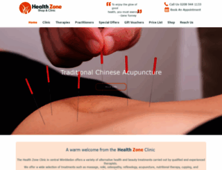 healthzoneclinic.co.uk screenshot