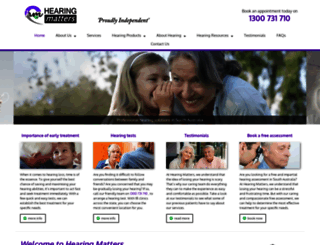 hearingmatterssa.com.au screenshot