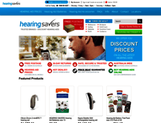 hearingsavers.com.au screenshot