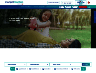 heartcare.manipalhospitals.com screenshot