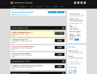 hearthstonecalendar.com screenshot