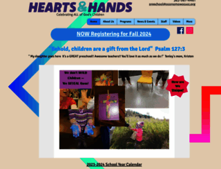 heartsandhandspreschool.org screenshot