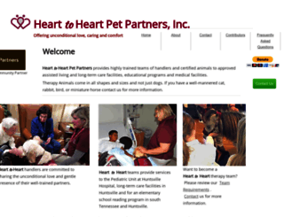 hearttoheartpettherapy.org screenshot