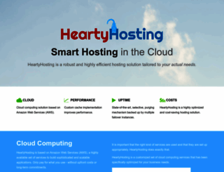 heartyhosting.com screenshot