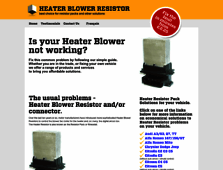 heaterblowerresistor.co.uk screenshot