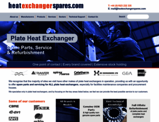 heatexchangerspares.com screenshot