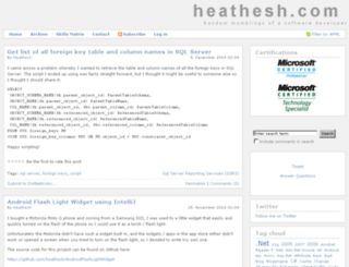 heathesh.com screenshot