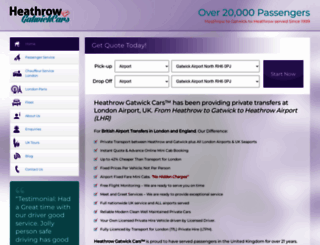 heathrowgatwickcars.com screenshot