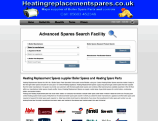 heatingreplacementspares.co.uk screenshot