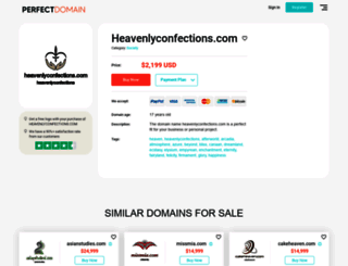 heavenlyconfections.com screenshot