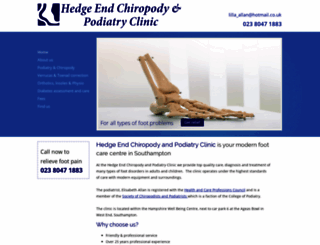 hedgeendchiropody.co.uk screenshot