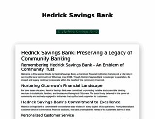 hedricksavingsbank.com screenshot