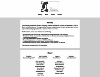 heinemanfoundation.org screenshot