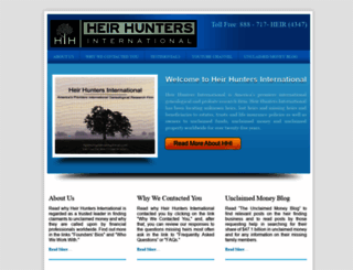 heirhuntersinternational.info screenshot