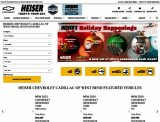 heiserchevroletcadillac.com screenshot