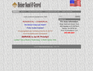 heisersandgravel.com screenshot
