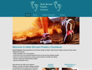 helenmcleanpodiatry.co.uk screenshot