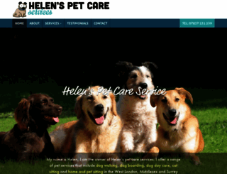 helenspetcareservice.com screenshot