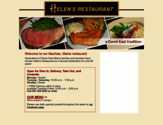 helensrestaurantmachias.com screenshot