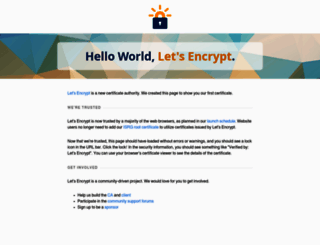 helloworld.letsencrypt.org screenshot