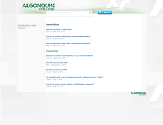 help.algonquincollege.com screenshot