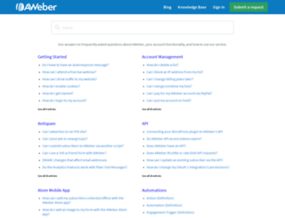 help.aweber.com screenshot
