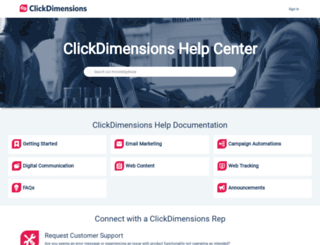 help.clickdimensions.com screenshot