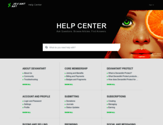 help.deviantart.com screenshot