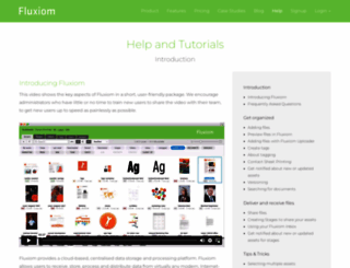help.fluxiom.com screenshot