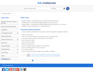 help.mothercare.com screenshot