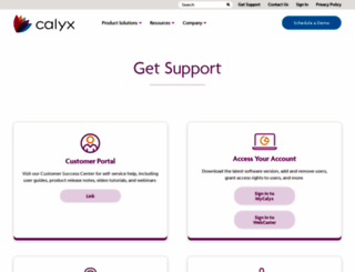 help.mycalyx.com screenshot