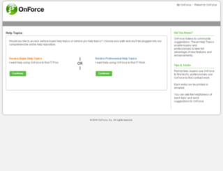 help.onforce.com screenshot
