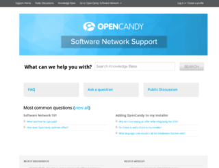 help.opencandy.com screenshot