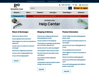 help.readers.com screenshot