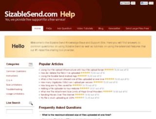 help.sizablesend.com screenshot