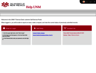 help.unm.edu screenshot