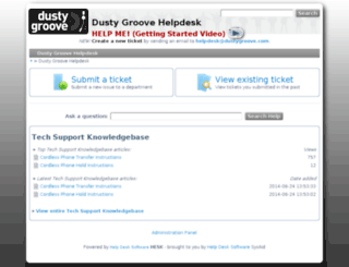 helpdesk.dustygroove.com screenshot